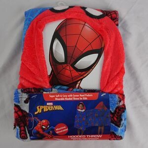 Marvel Spiderman Kids Hooded Throw 30inX50in